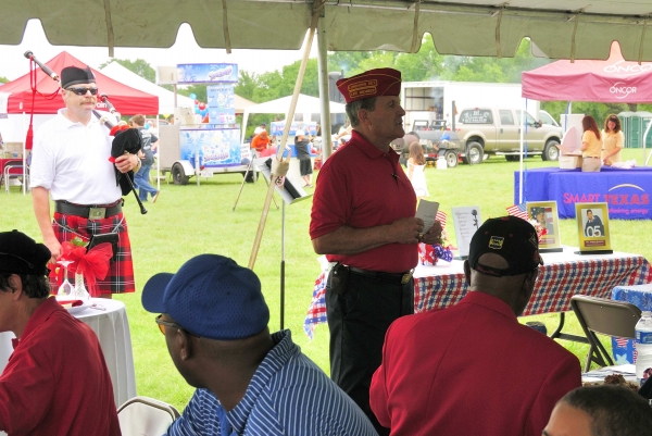 Hardisty reading the POW/MIA table ceremony script 